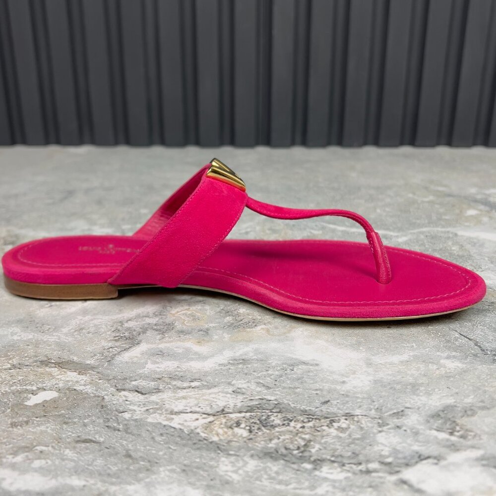 LOUIS VUITTON Bahiana Sandal Flat Pink Suede 5 UK or 8 US or 38 EUR - Picture 7 of 12